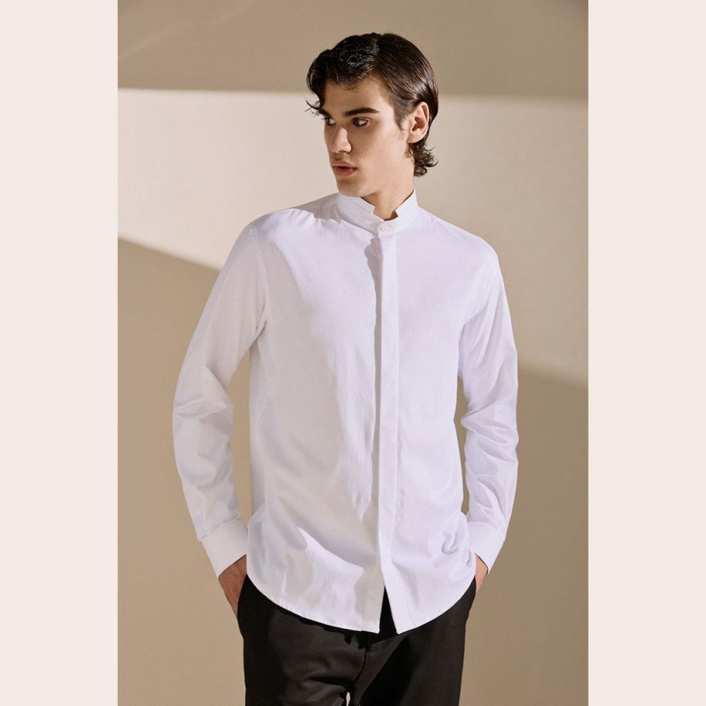Diverse Men's Elegant Collar Shirt White Fashion & Accessoires