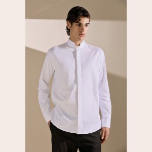 Diverse Men's Elegant Collar Shirt White Fashion & Accessoires