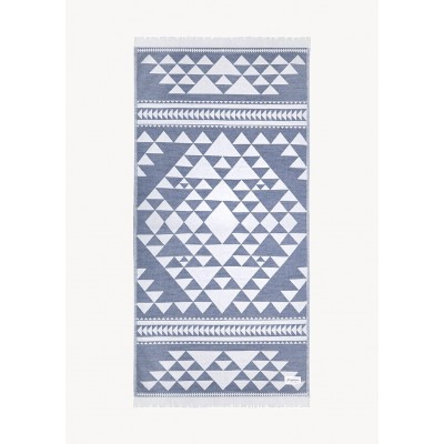 Sea You Soon Mallorca Jacquard Beach Towel – Sapphire Blue