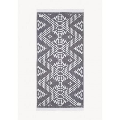 Sea You Soon Zipolite Jacquard Beach Towel Black