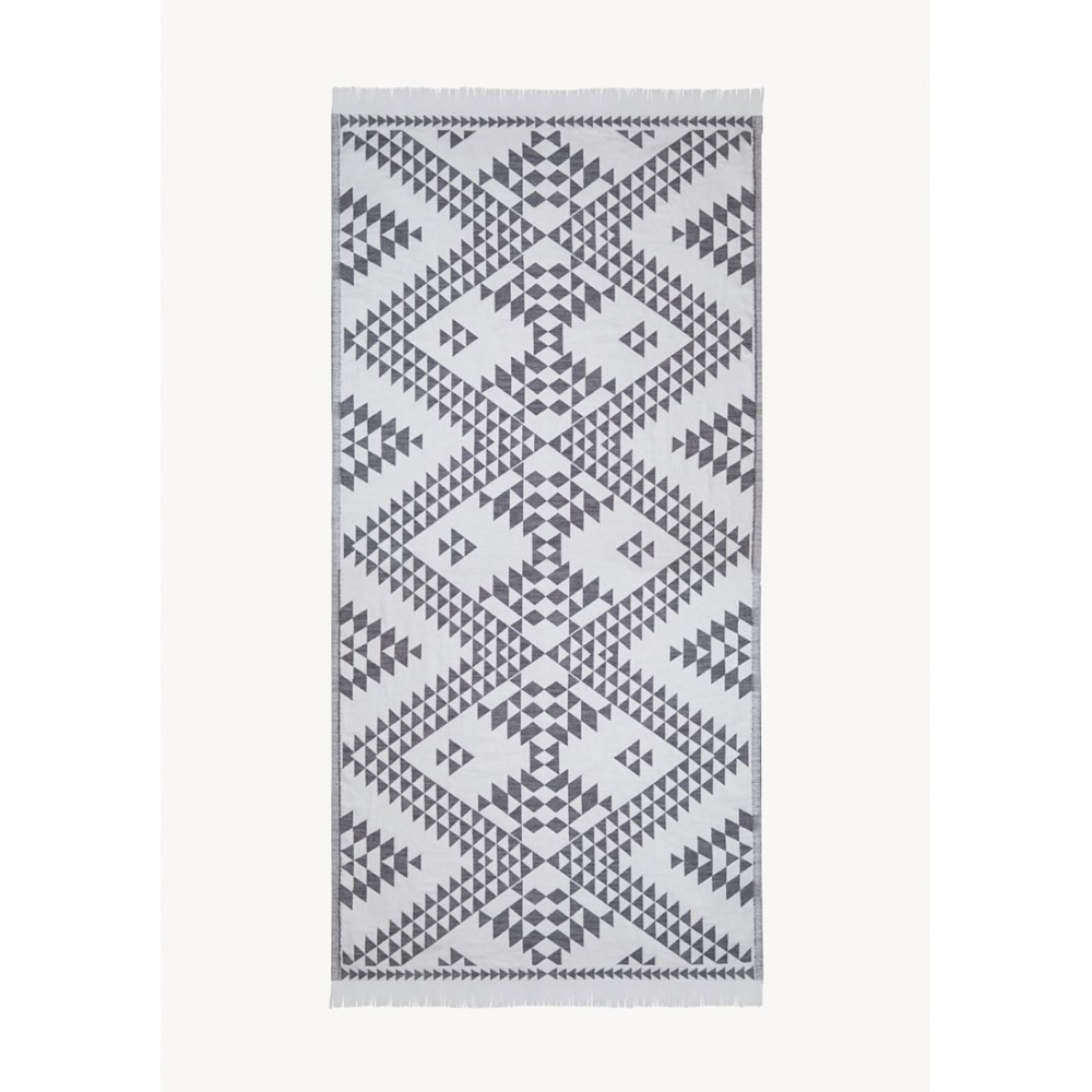 Sea You Soon Zipolite Jacquard Beach Towel Black Fashion & Accessoires
