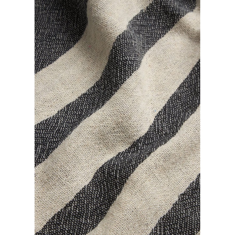Sea You Soon Baia Linen Towel – Black Fashion & Accessoires