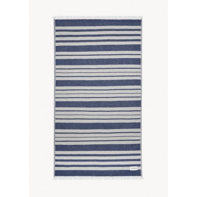 Sea You Soon Baia Linen Towel – Navy Blue