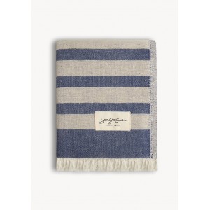 Sea You Soon Baia Linen Towel – Navy Blue Fashion & Accessoires