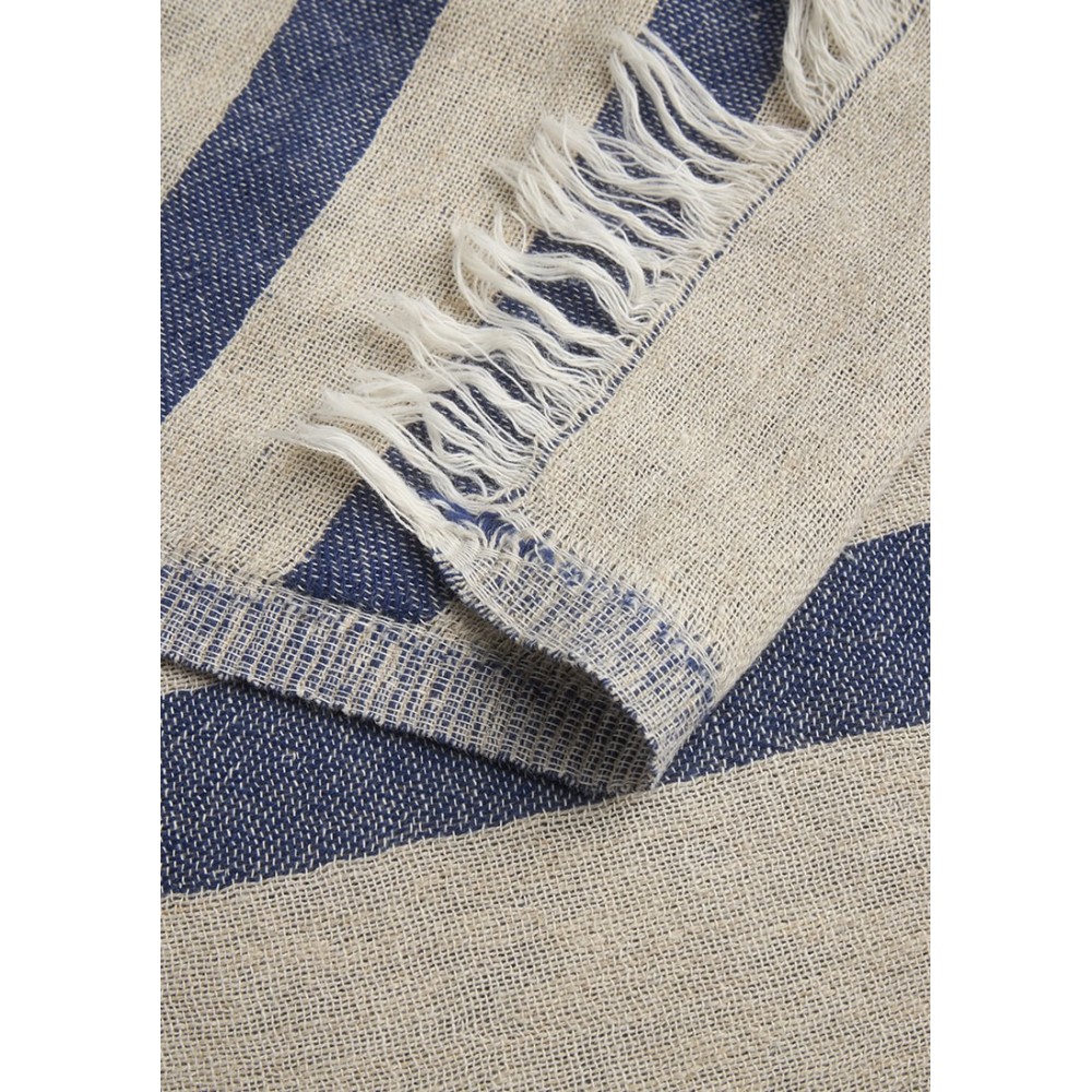 Sea You Soon Baia Linen Towel – Navy Blue Fashion & Accessoires