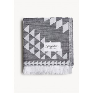 Sea You Soon Zipolite Jacquard Beach Towel Black Fashion & Accessoires
