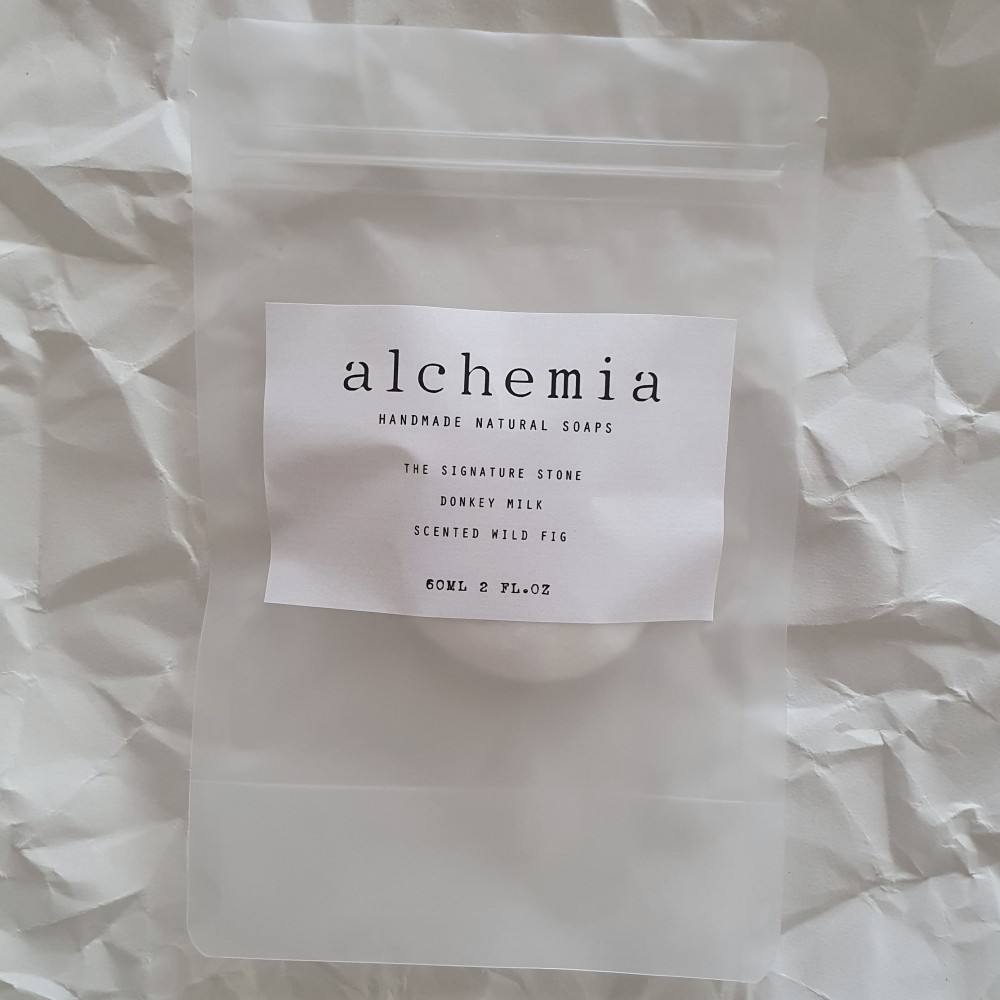 Alchemia Soaps | THE SIGNATURE STONE | DONKEY MILK, SCENTED WILD FIG Renew, Anti-aging, Reverse Collagen Beauty & Wellness