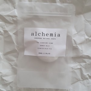 Alchemia Soaps | THE SIGNATURE STONE | DONKEY MILK, SCENTED WILD FIG Renew, Anti-aging, Reverse Collagen Beauty & Wellness