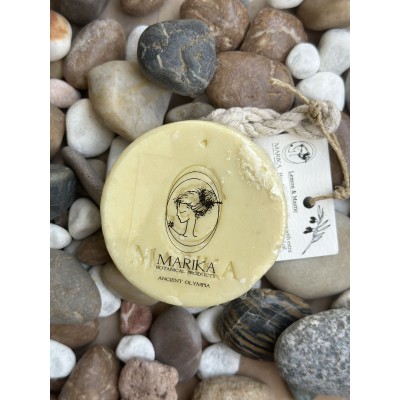 Marika Botanicals | Lemon & Mastic Round Soap (150g) with Rope