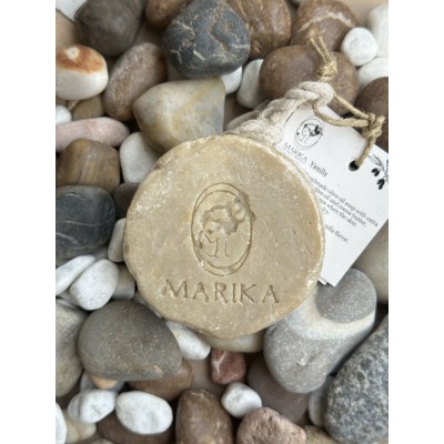 Marika Botanicals | Vanilla Round Soap (150g) with Rope