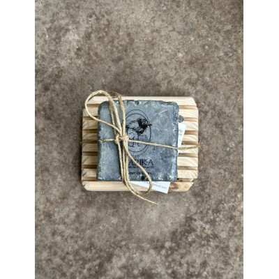 Marika Botanicals | Assyrtiko & Lava Soap Bar (100g) in a Wood Case 