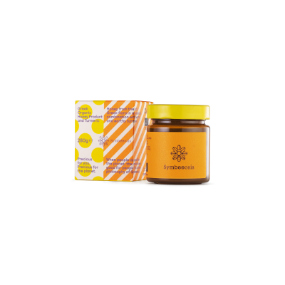 Symbeeosis Greek Organic Honey with Turmeric 280 gr 