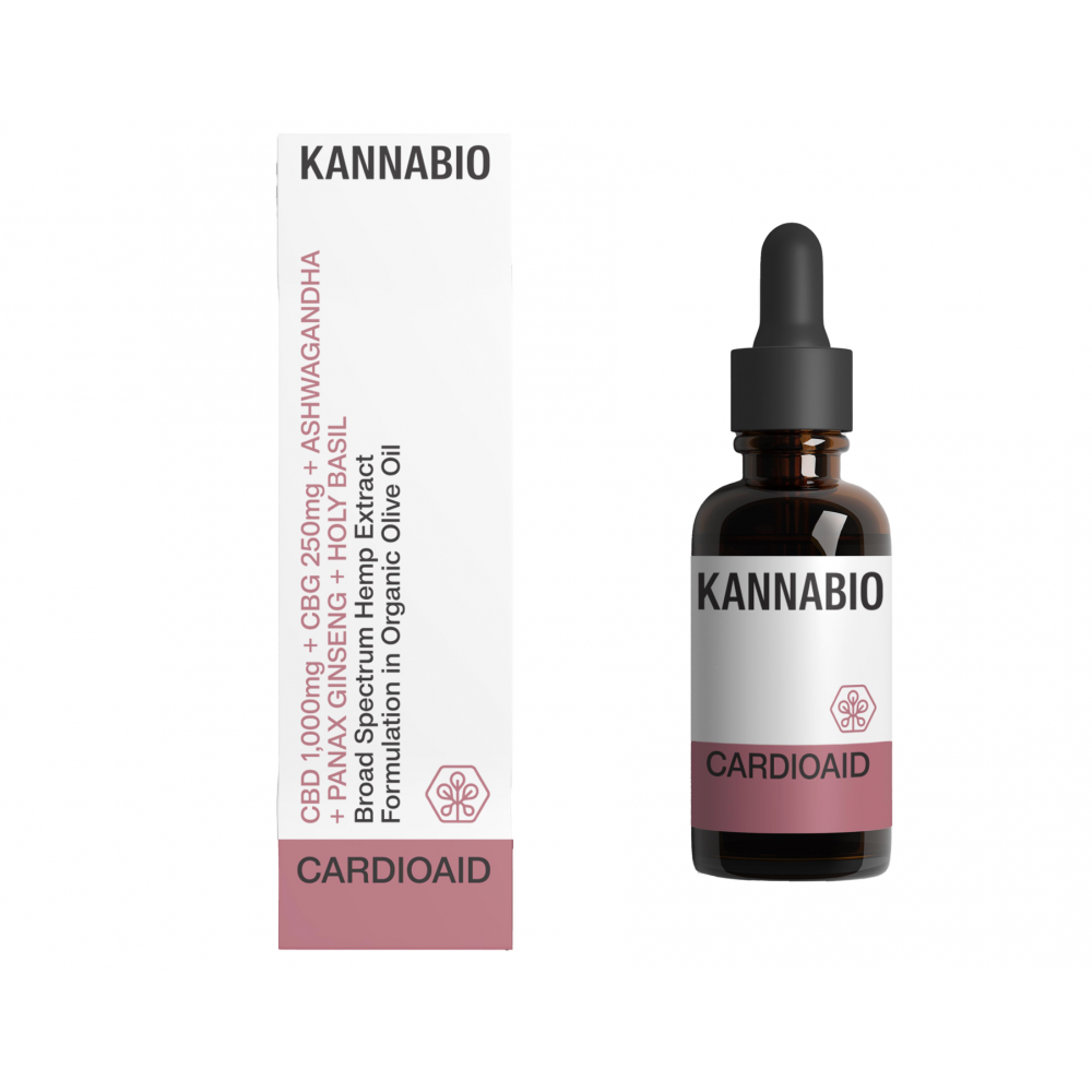 CARDIOAID CBD + CBG Herbal Complex in Organic Olive Oil (1,250mg/10ml)