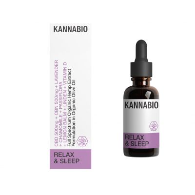 RELAX & SLEEP CBD 5% + CBN 5% (10ml) with organic extra virgin olive oil
