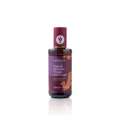 LADOLEA Organic Balsamic Vinegar with Ginger 250ml Glass