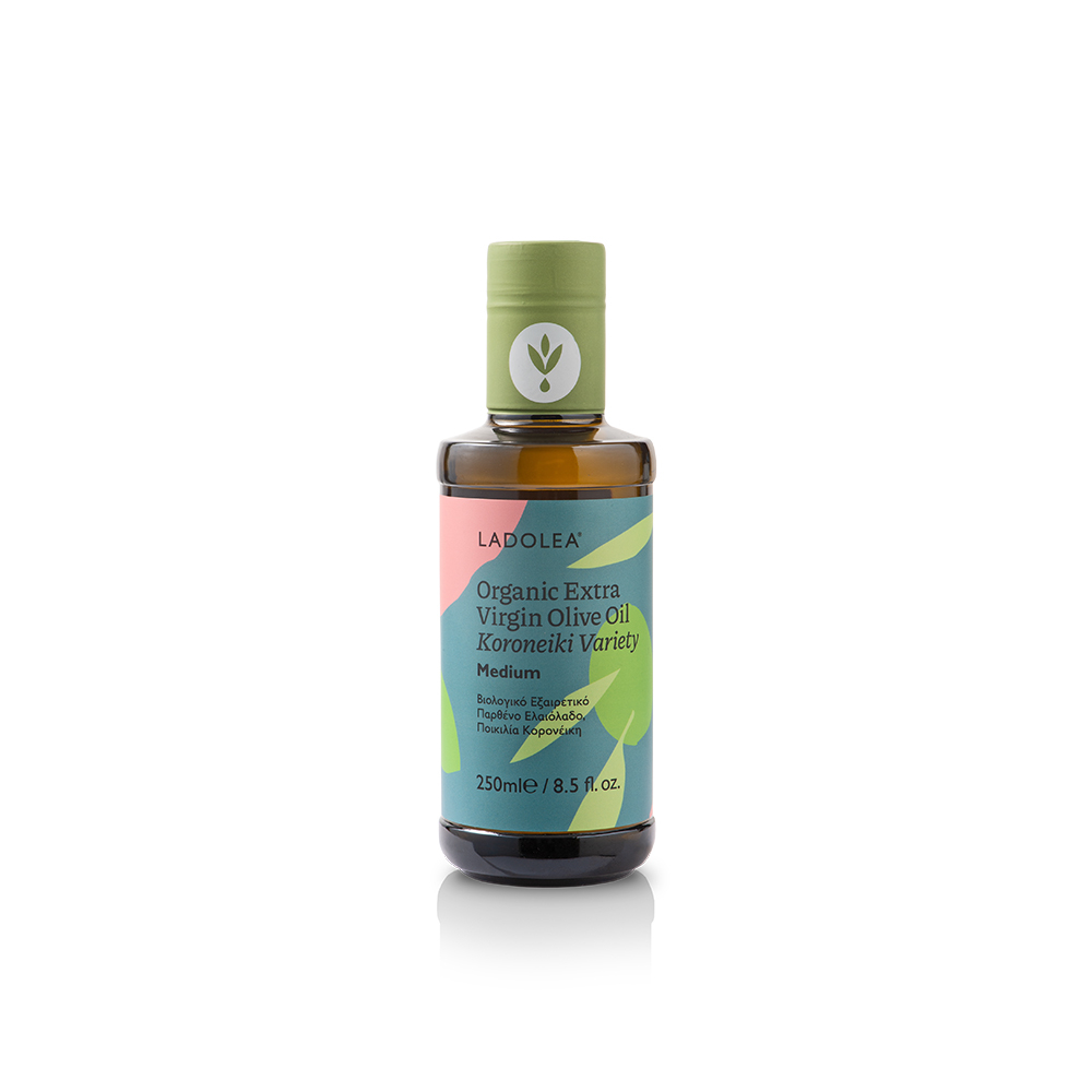 LADOLEA Organic Extra Virgin Olive Oil 250ml Glass Food