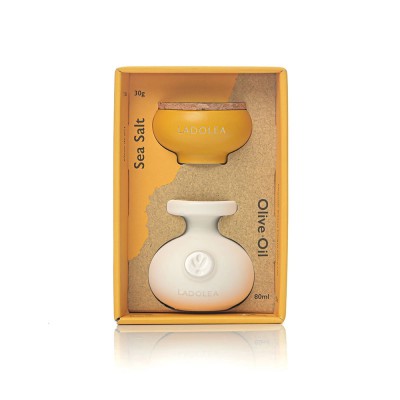LADOLEA Fleur de Sel (30g) & Organic Extra Virgin Olive Oil (80ml)
