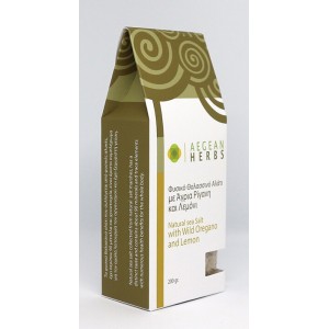 Aegean Herbs Natural Sea Salt with Wild Oregano & Lemon 200gr Food