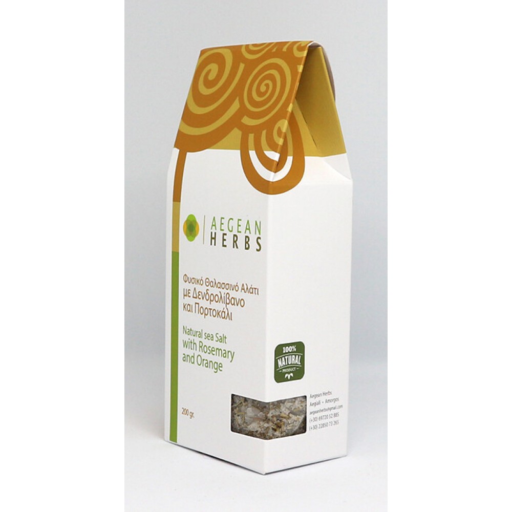 Aegean Herbs Meersalz mit Rosmarin und Orange 200gr Food