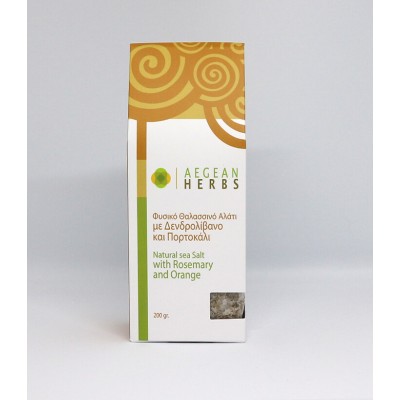 Aegean Herbs Natural Sea Salt with Rosemary & Orange 200gr