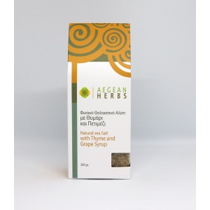 Aegean Herbs Sea salt with Thyme and Grape Syrup 200gr Food