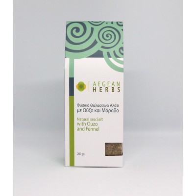 Aegean Herbs Natural Sea Salt with Ouzo & Fennel 200gr