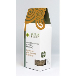Aegean Herbs Sea salt with Thyme and Grape Syrup 200gr Food