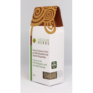 Aegean Herbs Sea salt with marjoram & sun dried tomato 200gr Food