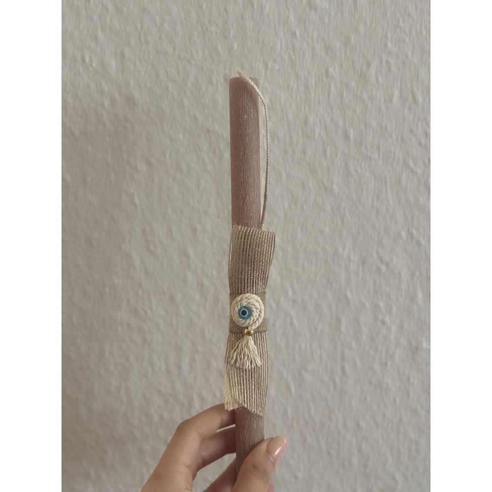 Handcrafted Easter Lambada with Minimalist Design & Protection Symbol Tabac/Ivory