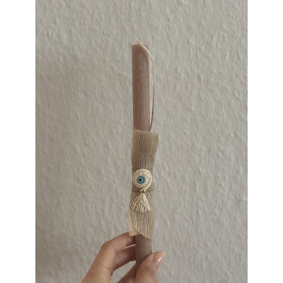 Handcrafted Easter Lambada with Minimalist Design & Protection Symbol in Tabac/Ivory