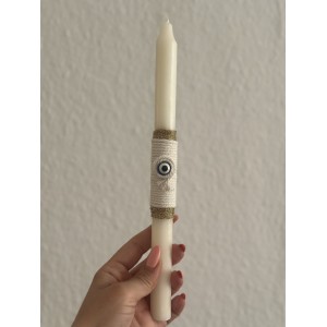 Handcrafted Easter Lambada with Minimalist Design & Protection Symbol white/gold