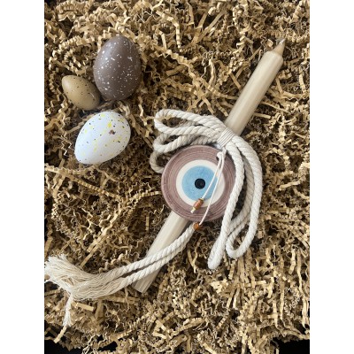 Handcrafted Easter Lambada with Protection Symbol beige