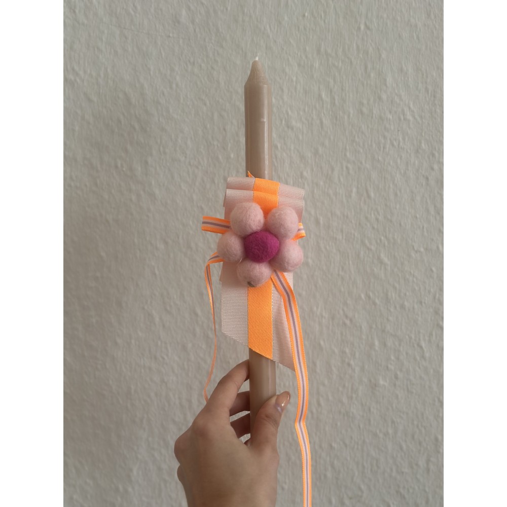 Handcrafted Easter Lambada boho inspired - orange